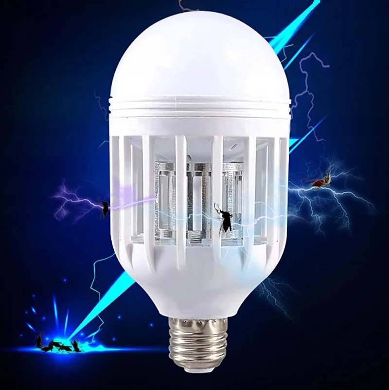 Lampa Żarówka Owadobójcza 2w1led Uv Komary 15w E27 Przeciw Owadom Insektom
