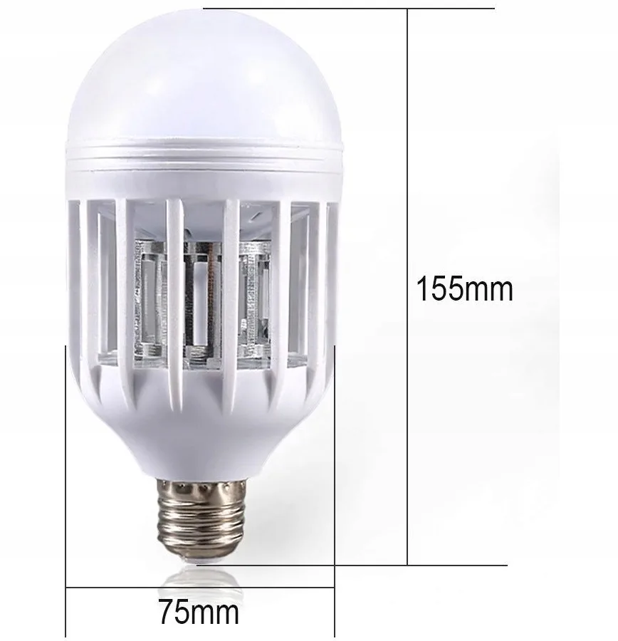 Lampa Żarówka Owadobójcza 2w1led Uv Komary 15w E27 Przeciw Owadom Insektom