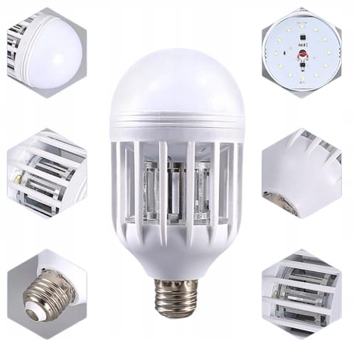 image-365.jpeg Lampa Żarówka Owadobójcza 2w1led Uv Komary 15w E27 Przeciw Owadom Insektom