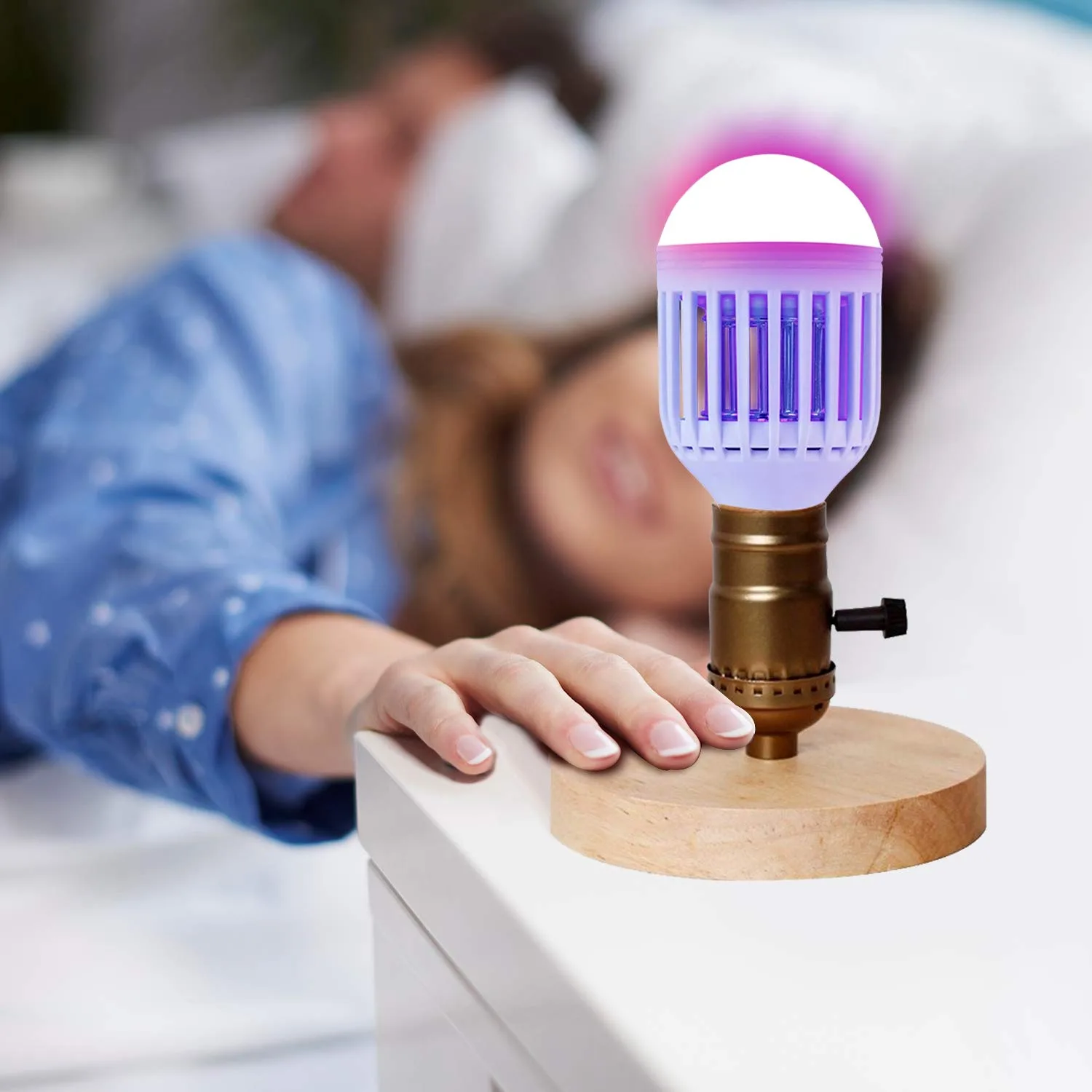 Lampa Żarówka Owadobójcza 2w1led Uv Komary 15w E27 Przeciw Owadom Insektom