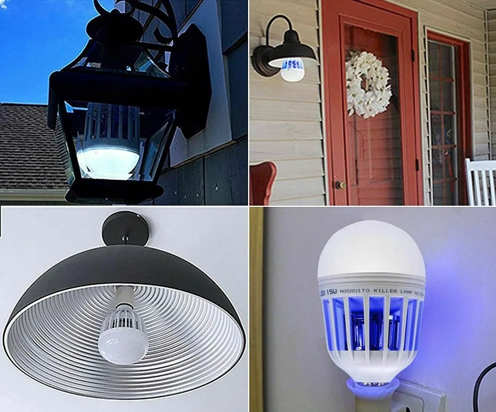 Lampa Żarówka Owadobójcza 2w1led Uv Komary 15w E27 Przeciw Owadom Insektom