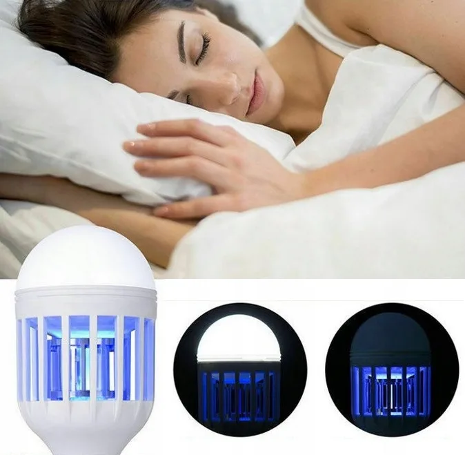 Lampa Żarówka Owadobójcza 2w1led Uv Komary 15w E27 Przeciw Owadom Insektom