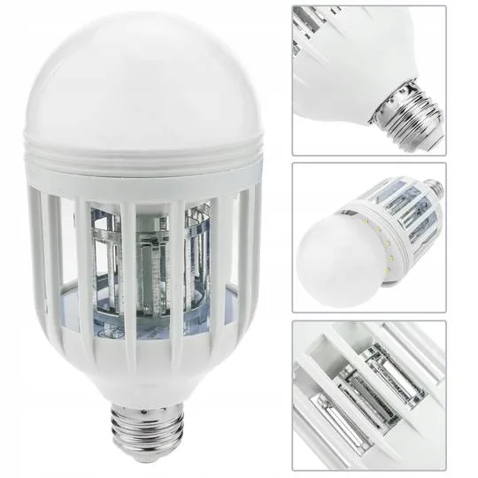 Lampa Żarówka Owadobójcza 2w1led Uv Komary 15w E27 Przeciw Owadom Insektom