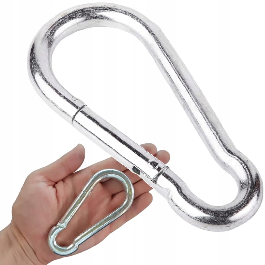 image-373.jpeg Karabińczyk Mocowanie Huśtawki Hamaka Nierdzewny Duży Wspinaczkowy Hak