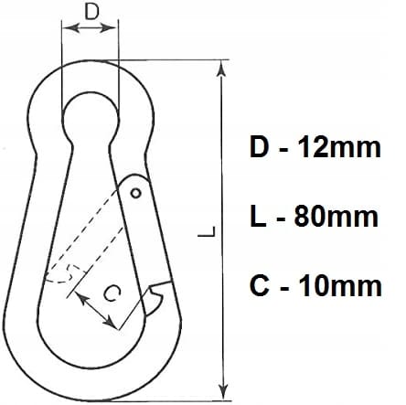 image-377.jpeg Karabińczyk Mocowanie Huśtawki Hamaka Nierdzewny Duży Wspinaczkowy Hak
