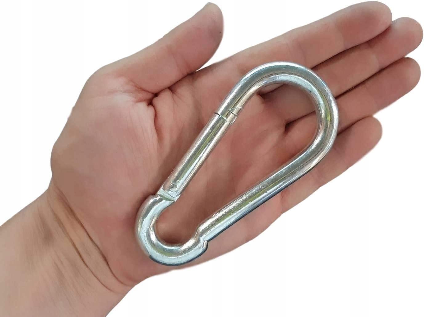 image-382.jpeg Karabińczyk Mocowanie Huśtawki Hamaka Nierdzewny Duży Wspinaczkowy Hak