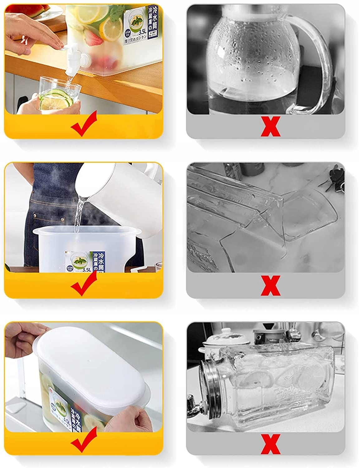 Pojemnik Na Zimne Napoje Wodę Z Kranem Do Lodówki