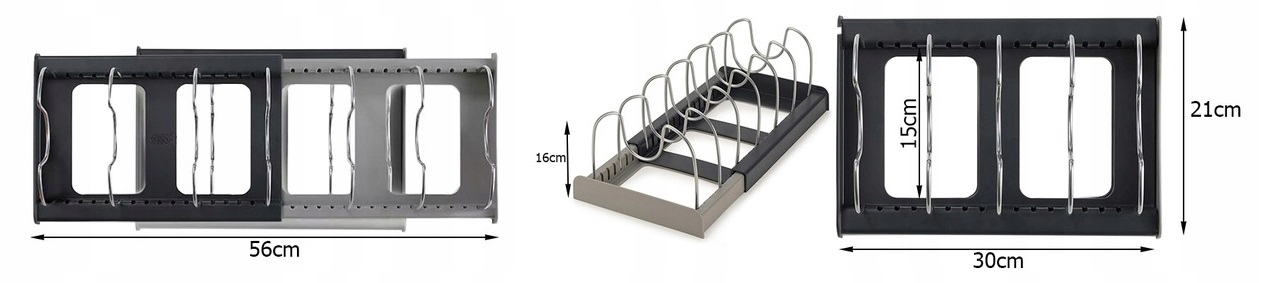 image-448.jpeg Stojak Na Pokrywy Organizer Rozsuwany Przykrywki Pokrywki Talerze Deski