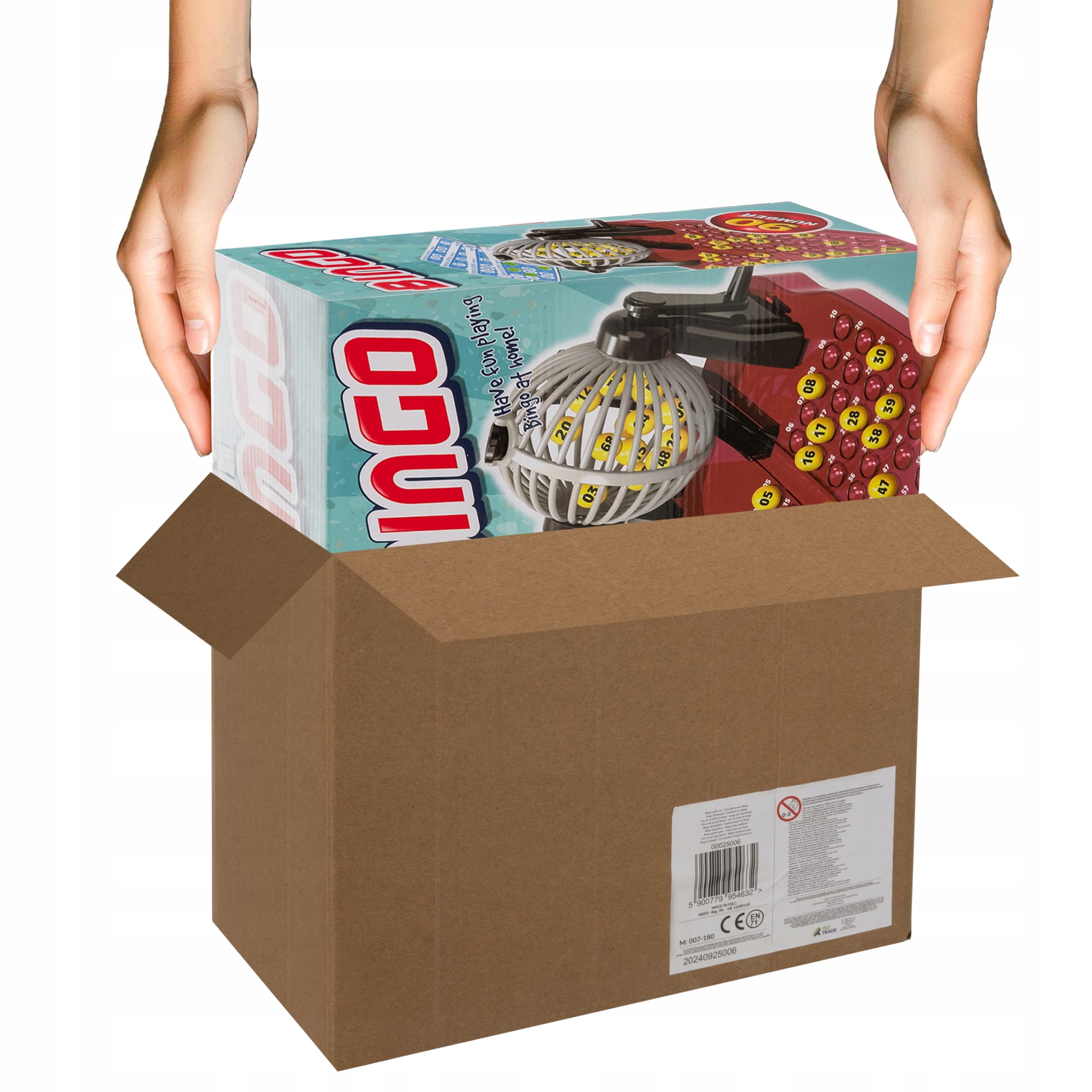 BINGO Gra Planszowa Zręcznościowa Towarzyska MASZYNA LOSUJĄCA LOTTO KULKI