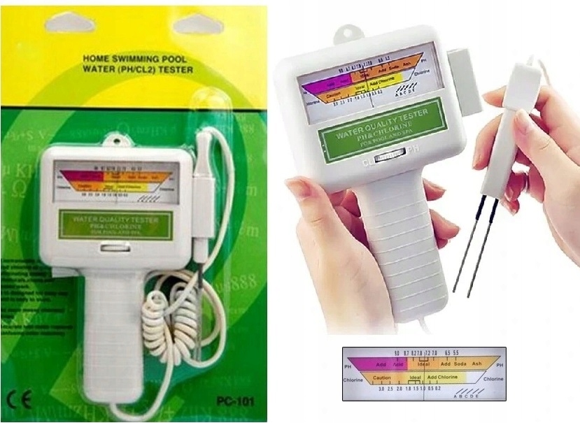 image-500.jpeg Miernik Basenowy Ph I Chloru Tester Do Wody Basenu Jacuzzi Mierzy Poziom