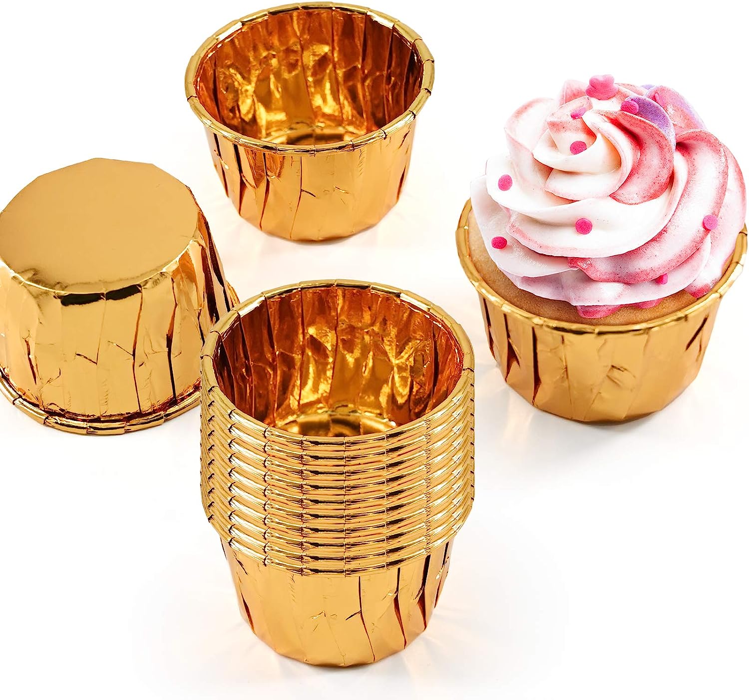 Papilotki Na Muffinki Złote Foremki Kubeczki Do Muffinek Babeczek 50 Sztuk