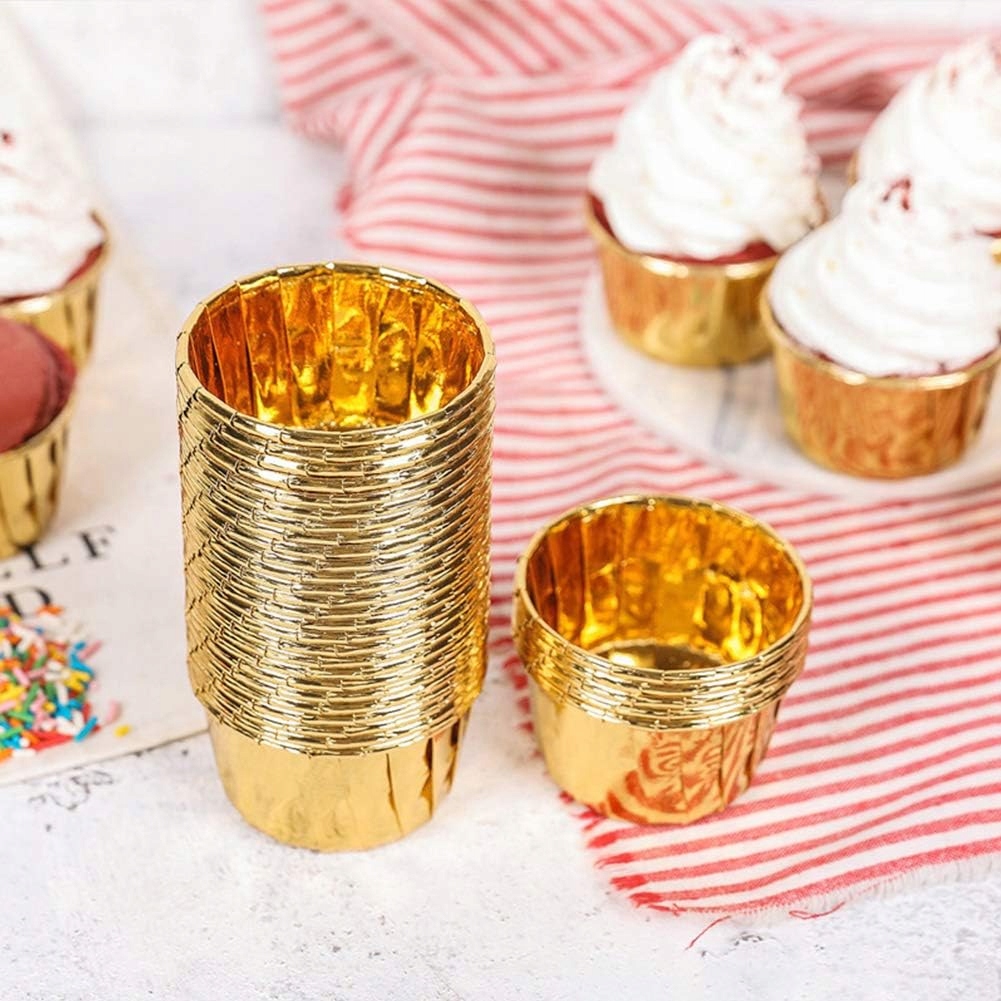Papilotki Na Muffinki Złote Foremki Kubeczki Do Muffinek Babeczek 50 Sztuk