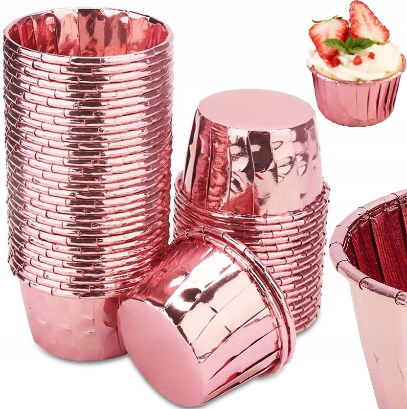 image-613.jpeg Papilotki Do Muffinek Złote 50x40 Kubeczki Foremki Na Babeczki Złoty 50szt