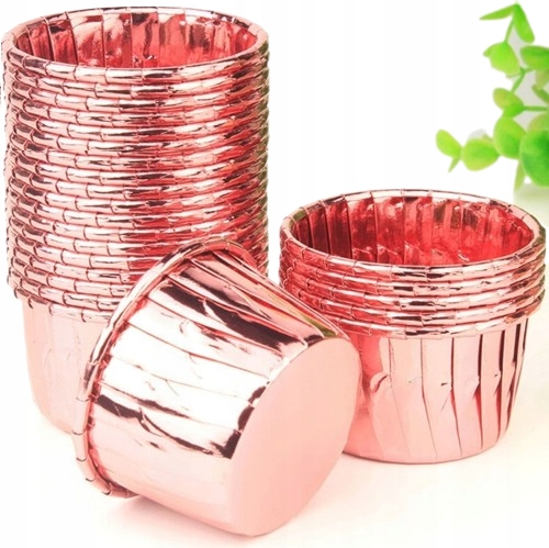 Papilotki Do Muffinek Złote 50x40 Kubeczki Foremki Na Babeczki Złoty 50szt