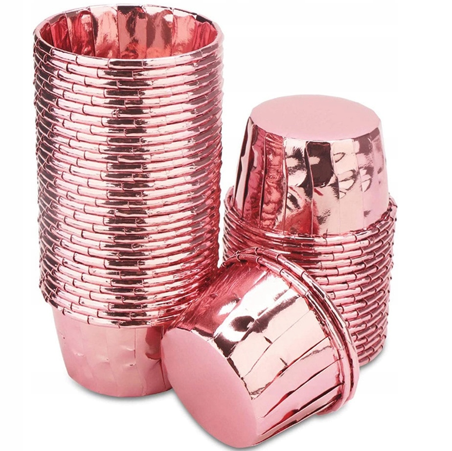 Papilotki Do Muffinek Złote 50x40 Kubeczki Foremki Na Babeczki Złoty 50szt