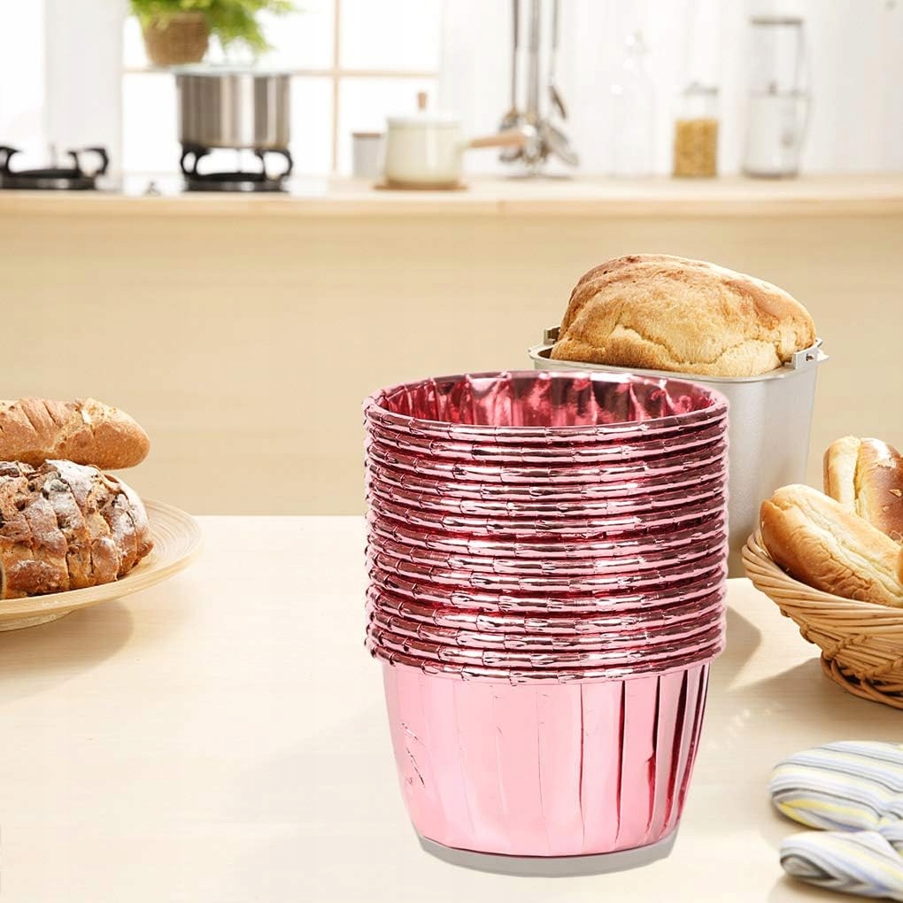 Papilotki Do Muffinek Złote 50x40 Kubeczki Foremki Na Babeczki Złoty 50szt