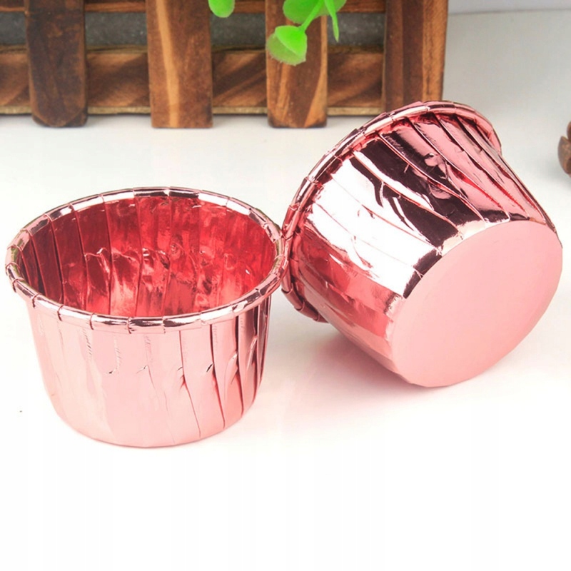 Papilotki Do Muffinek Złote 50x40 Kubeczki Foremki Na Babeczki Złoty 50szt