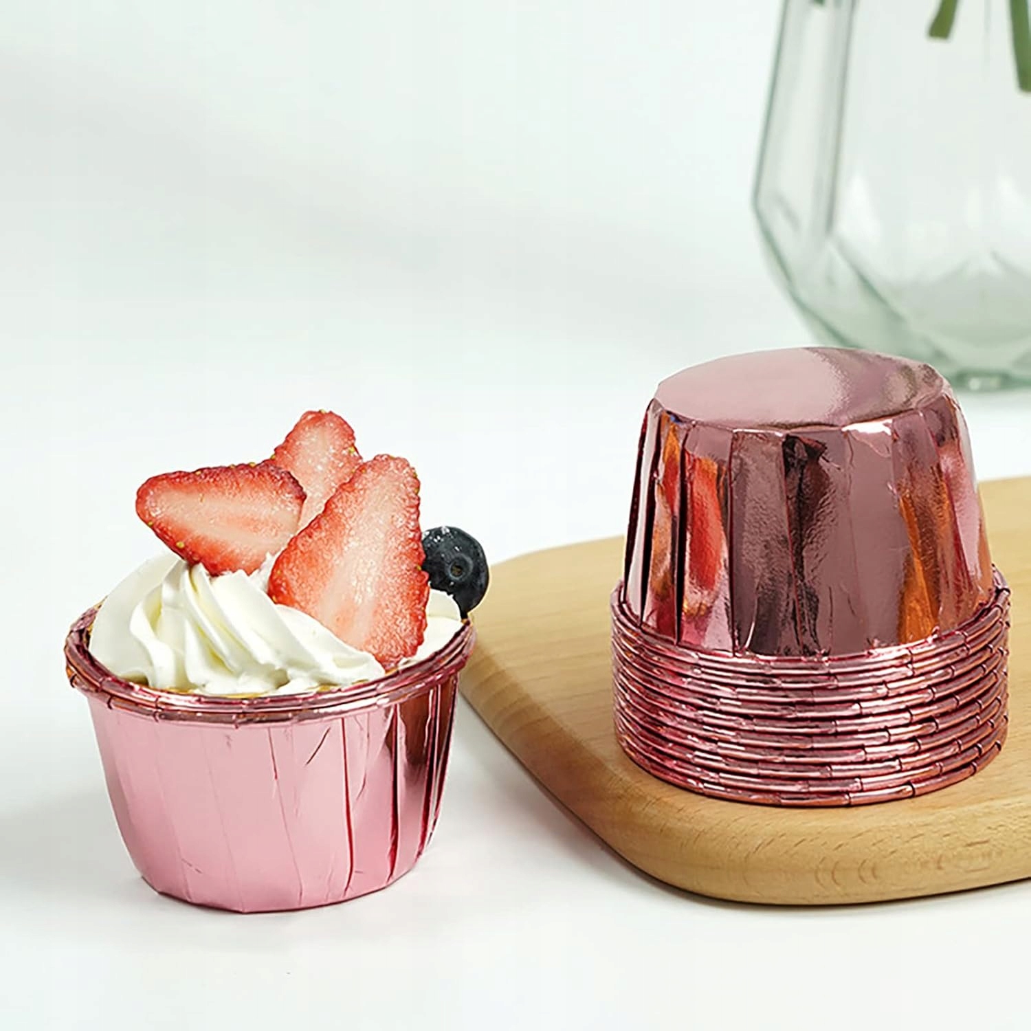 Papilotki Do Muffinek Złote 50x40 Kubeczki Foremki Na Babeczki Złoty 50szt