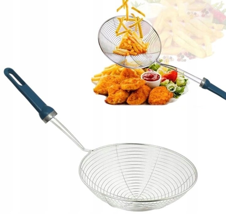 image-650.jpeg Łyżka Cedzakowa Sitko Do Odcedzania Pierogów Frytek Klusek Szumówka