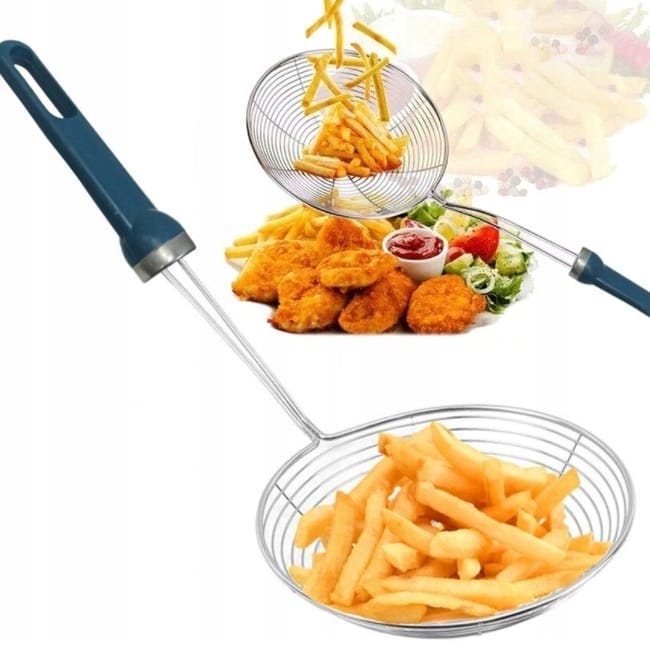 image-654.jpeg Łyżka Cedzakowa Sitko Do Odcedzania Pierogów Frytek Klusek Szumówka