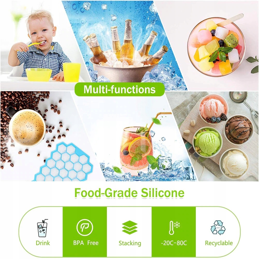 Foremka Forma Do Kostek Lodu Soku Pojemnik Na Lód