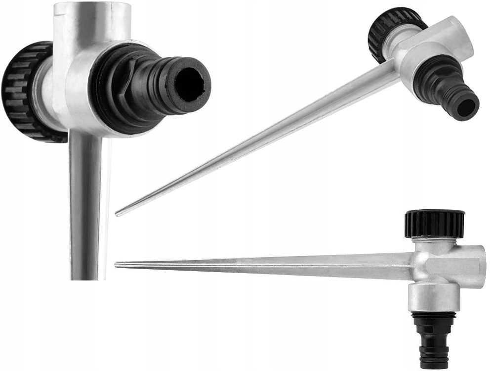 Zraszacz Trawy Ogrodowy Pulsacyjny Metalowy Obrotowy 360 Do Podlewania