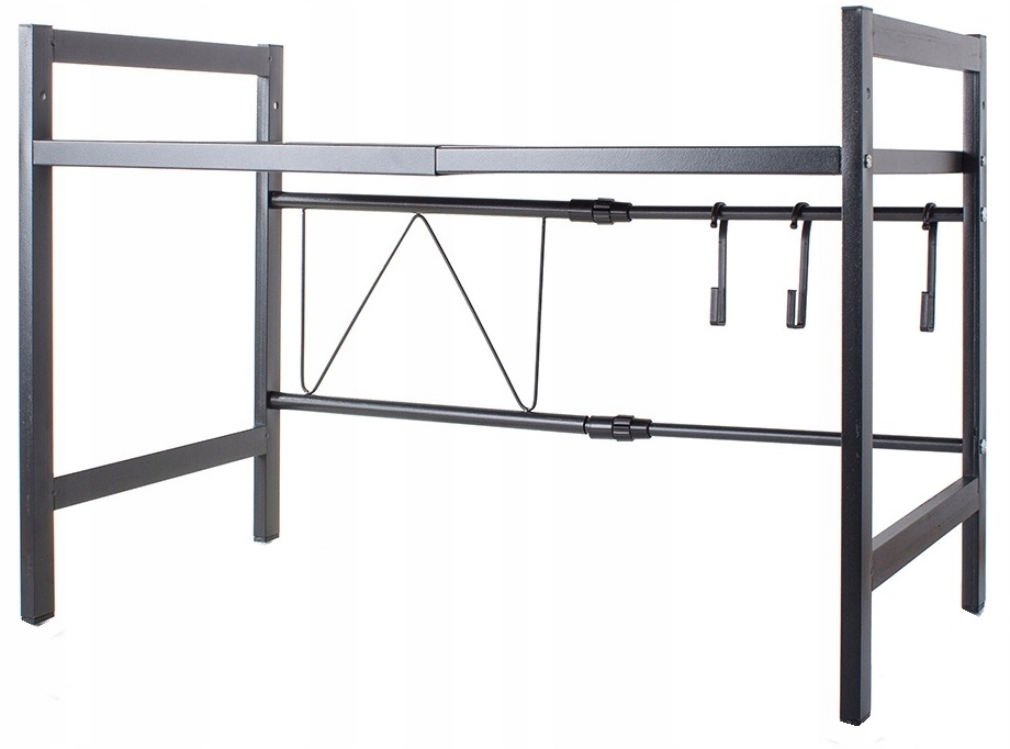 image-764.jpeg Półka Stojak Na Mikrofalówkę Kuchenny Regał Na Przyprawy Dwupoziomowy Półki