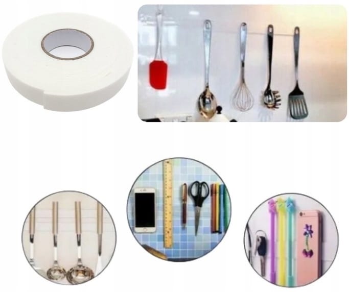 Taśma Samoprzylepna Dwustronna Montażowa Piankowa Mocna Uniwersalna