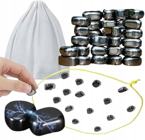 Gra Magnetyczne Kamienie 40 szt Strategiczna Edukacyjna Magnetic Magnesy