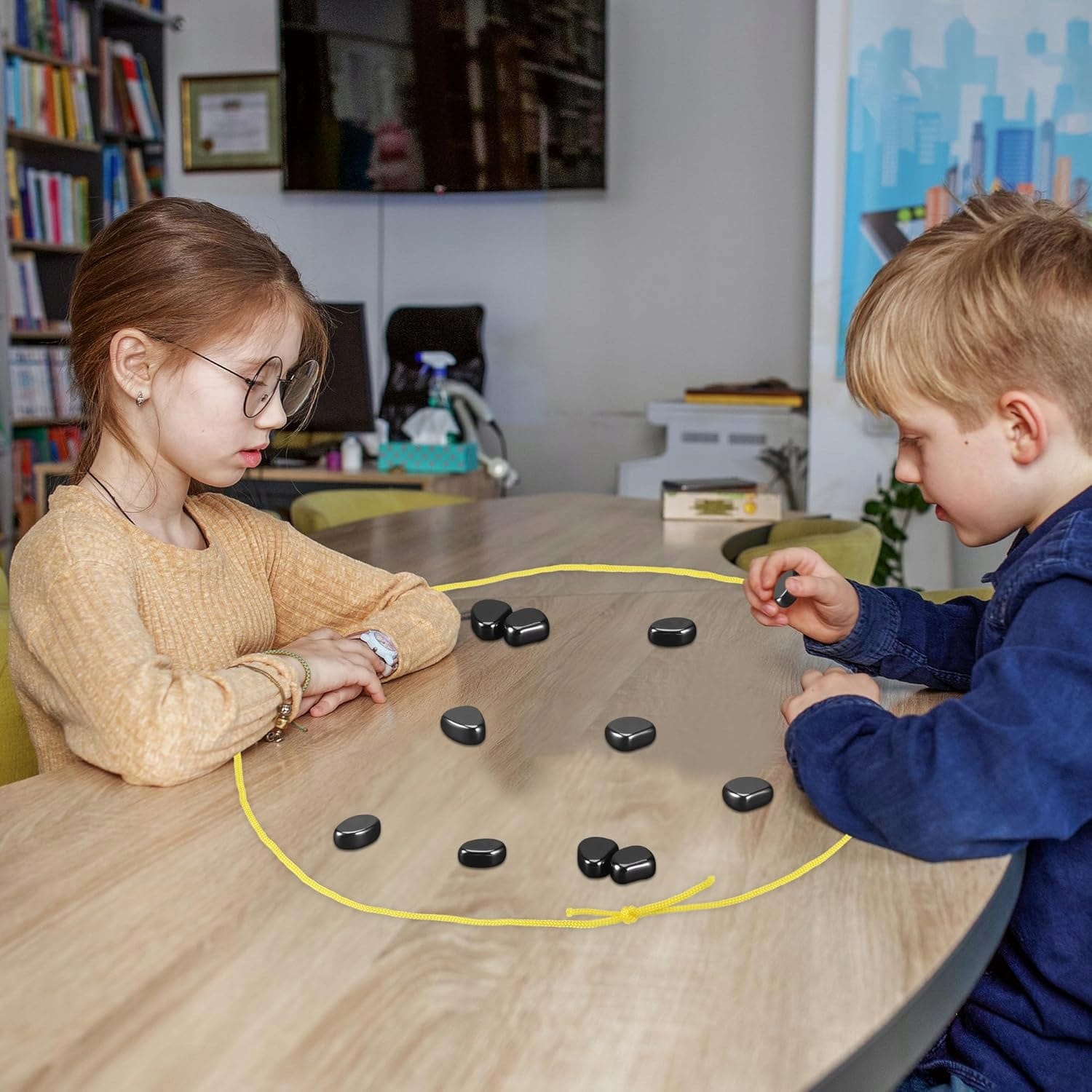 Gra Magnetyczne Kamienie 40 szt Strategiczna Edukacyjna Magnetic Magnesy