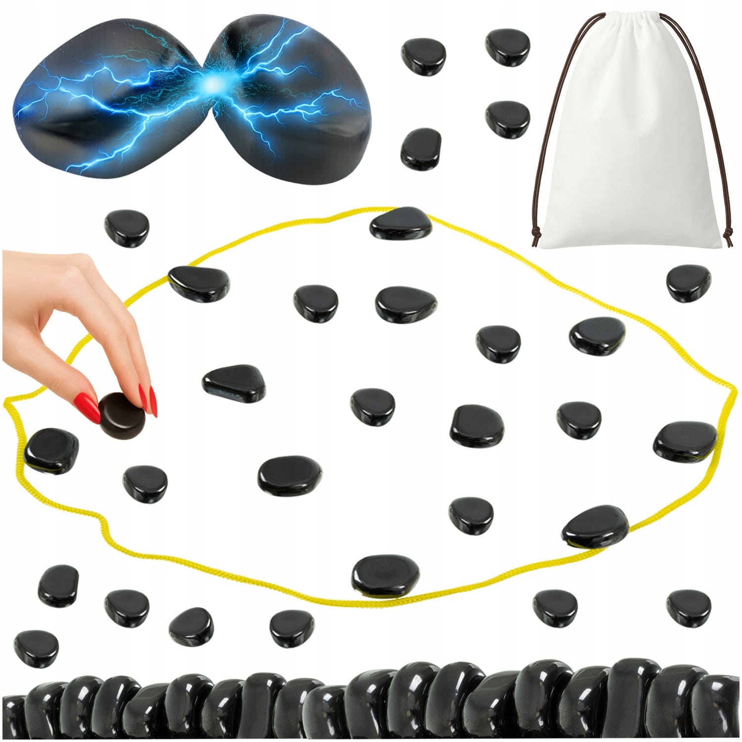 Gra Magnetyczne Kamienie 40 szt Strategiczna Edukacyjna Magnetic Magnesy