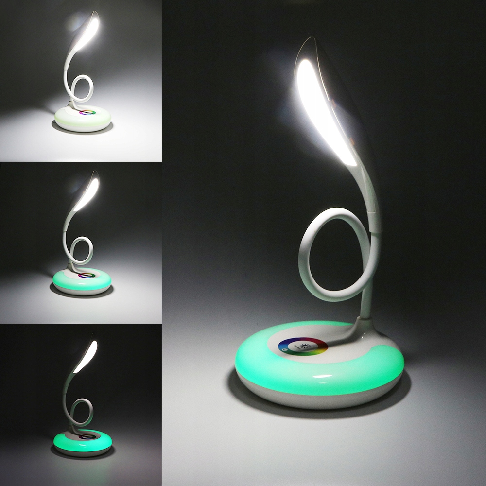 Lampka Biurkowa Led Na Biurko Lampa Szkolna Rgb Barwy Dotyk Usb Stojąca