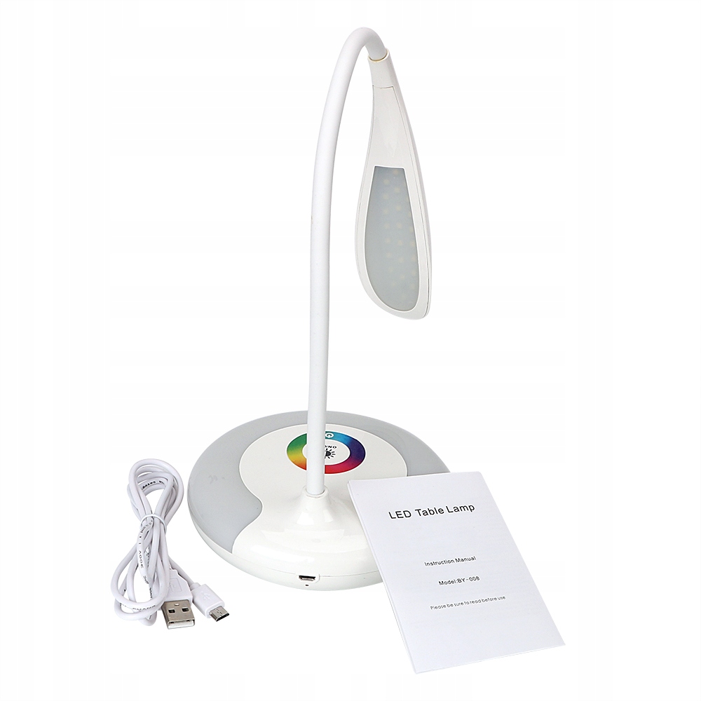 Lampka Biurkowa Led Na Biurko Lampa Szkolna Rgb Barwy Dotyk Usb Stojąca