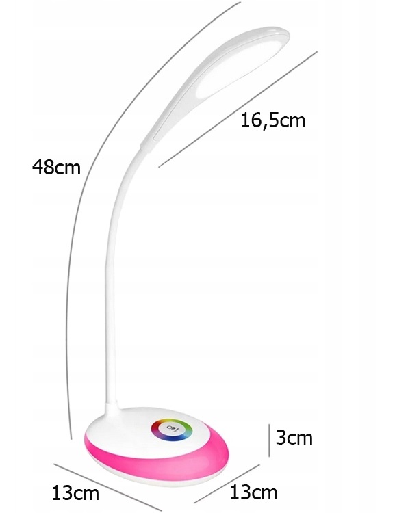 Lampka Biurkowa Led Na Biurko Lampa Szkolna Rgb Barwy Dotyk Usb Stojąca