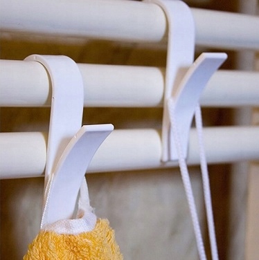 2x Wieszak Na Ręczniki Łazienkowy Na Grzejnik Kaloryfer Haczyk Biały 2 szt