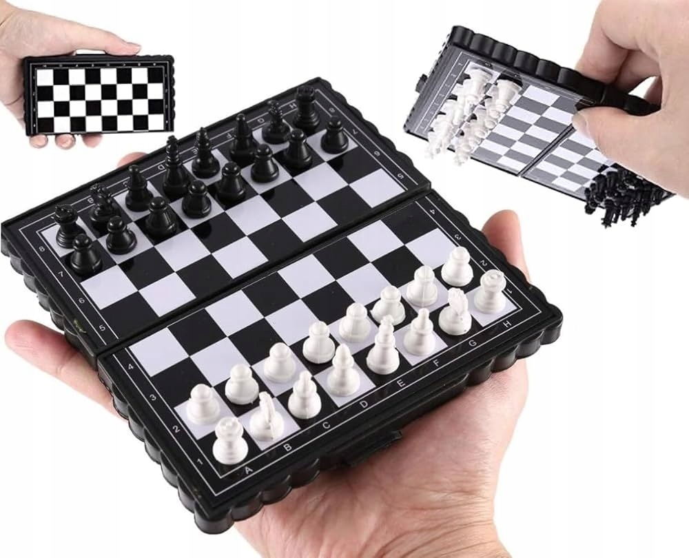 image-93.jpeg Szachy Magnetyczne Gra Warcaby Mini Zestaw Podróżny Składany Turystyczny