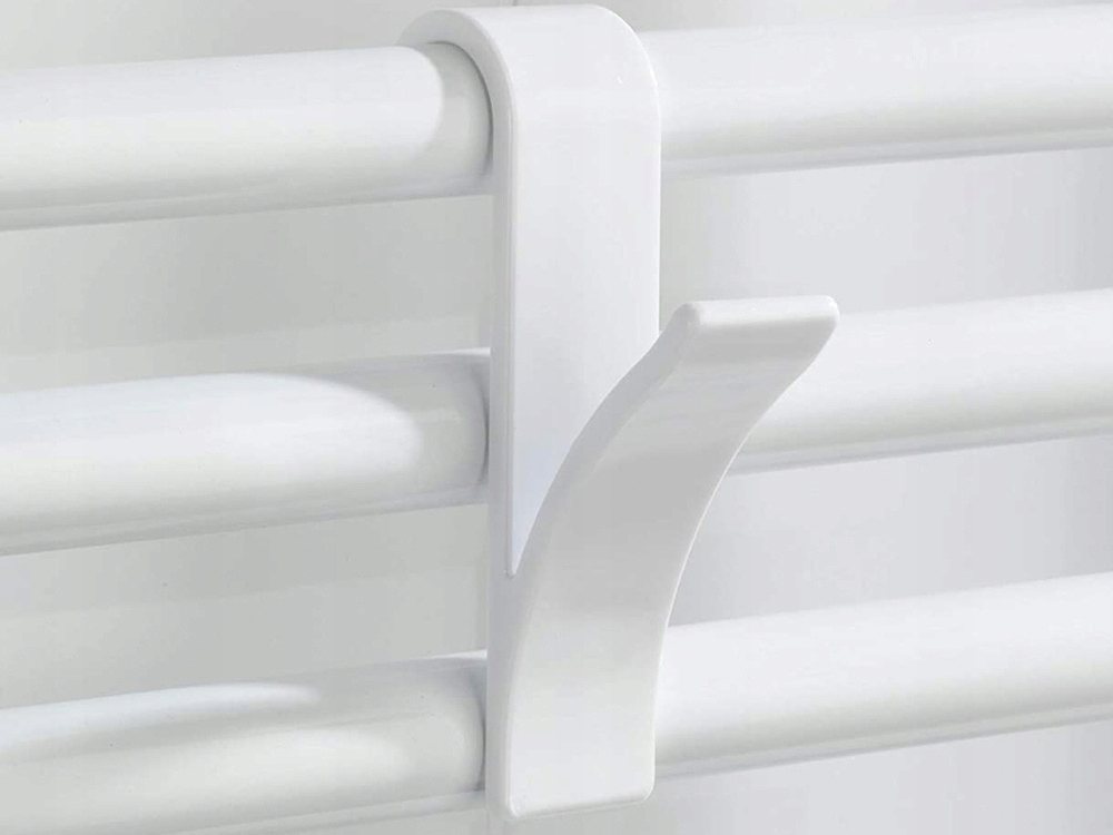 2x Wieszak Na Ręczniki Łazienkowy Na Grzejnik Kaloryfer Haczyk Biały 2 szt