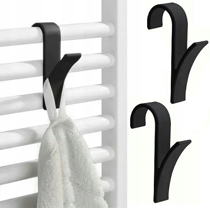 2x Haczyk Wieszak Na Kaloryfer Grzejnik Łazienkowy Drzwi Drzwiczki Ręcznik