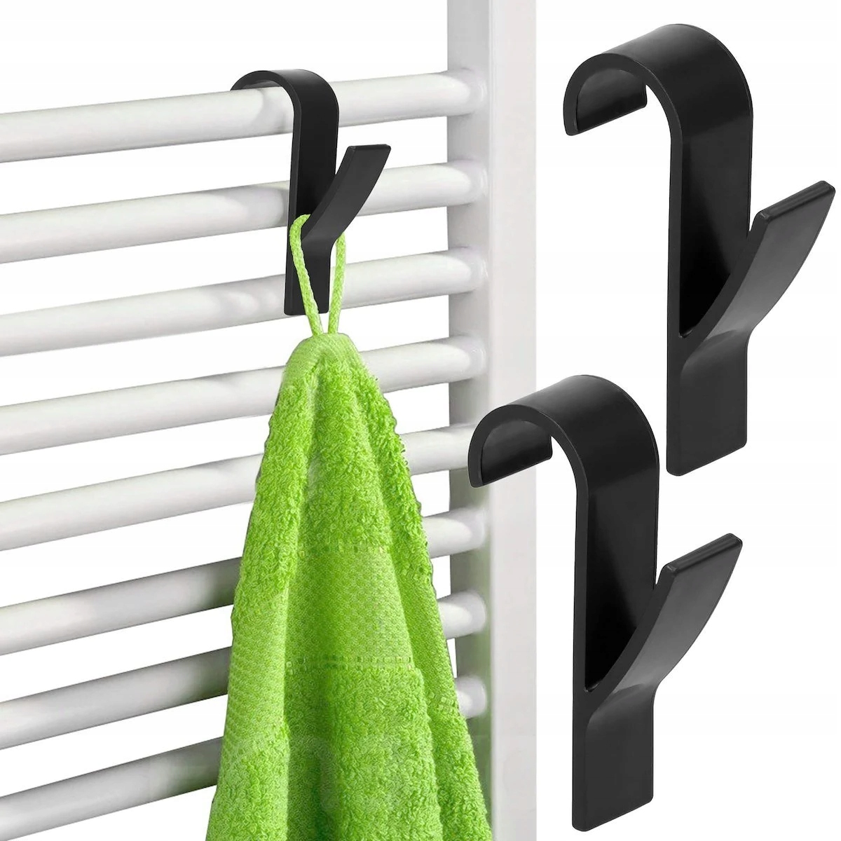 2x Haczyk Wieszak Na Kaloryfer Grzejnik Łazienkowy Drzwi Drzwiczki Ręcznik