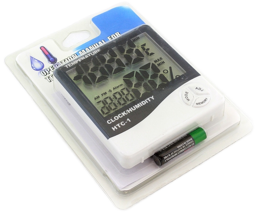 Stacja Pogodowa Zegar Termometr Kalendarz Wilgotn