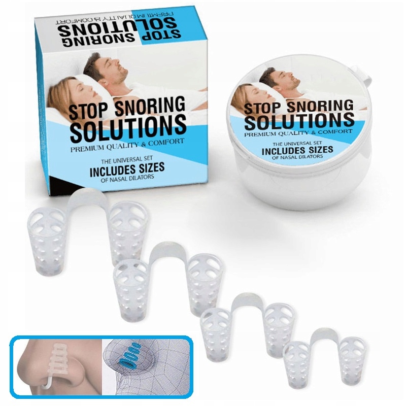 4szt Wkładki Do Nosa Przeciw Chrapaniu Chrapanie Zatyczki Lepsze Oddychanie