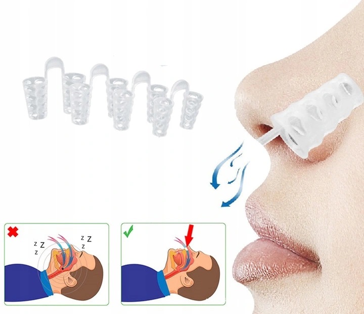4szt Wkładki Do Nosa Przeciw Chrapaniu Chrapanie Zatyczki Lepsze Oddychanie