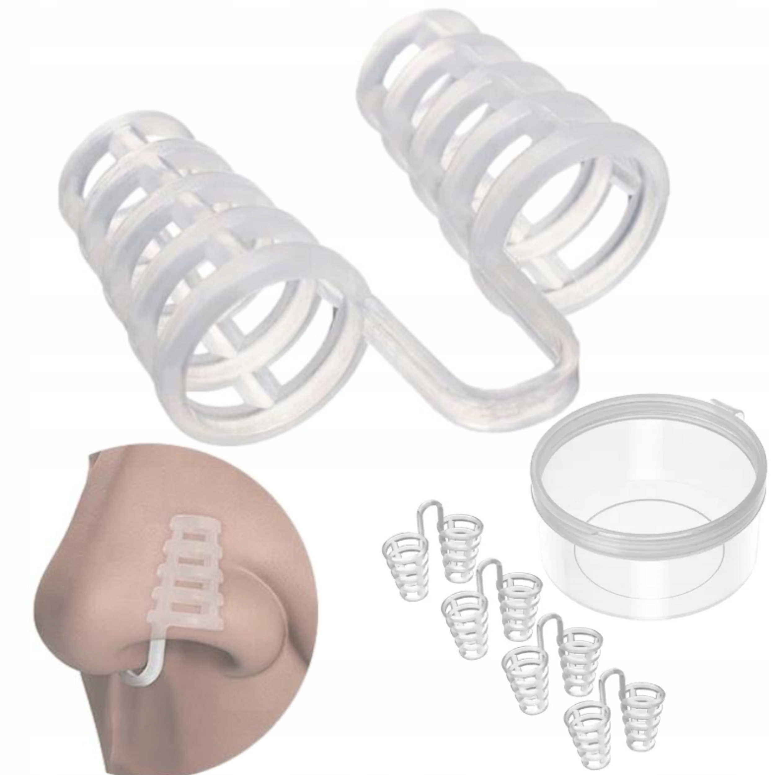 4szt Wkładki Do Nosa Przeciw Chrapaniu Chrapanie Zatyczki Lepsze Oddychanie