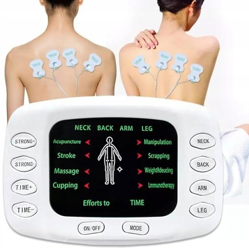 Elektrostymulator Mięśni Nerwów Tens Ems Silny Stymulator Masażer Elektrody