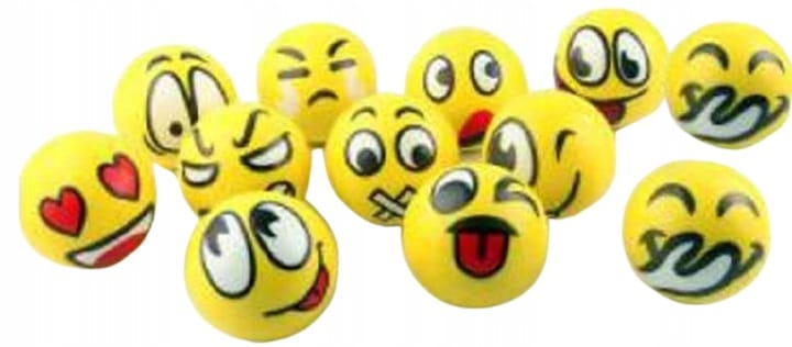Piłka Piłeczka Piankowa Antystresowa Gniotek Mięka Buźki Emotki Emoji 12szt