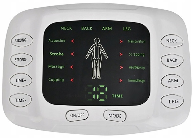 Elektrostymulator Mięśni Nerwów Tens Ems Silny Stymulator Masażer Elektrody