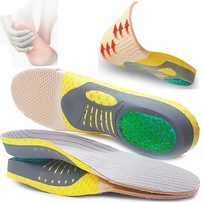 Wkładki Do Butów Odciążające Przeciwbólowe 35-40 Ortopedyczne Płaskostopie