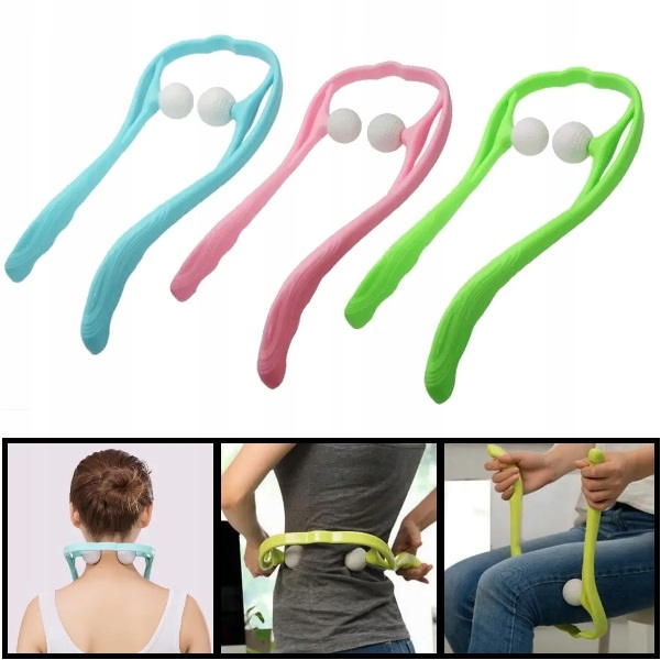 Masażer Karku Pleców Kręgosłupa Szyi Masaż Rozlunijący Rozciągający Masaż