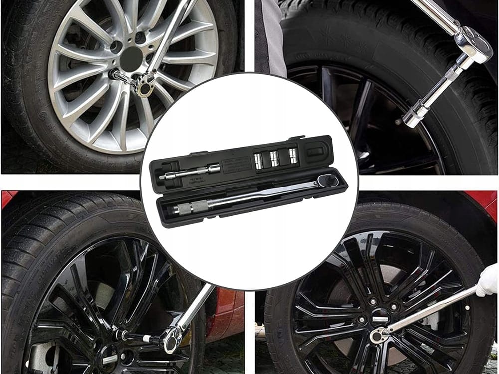 Klucz Dynamometryczny 1/2'' Zestaw 40-210nm W Walizce + 3 Nakładki 17-19-21