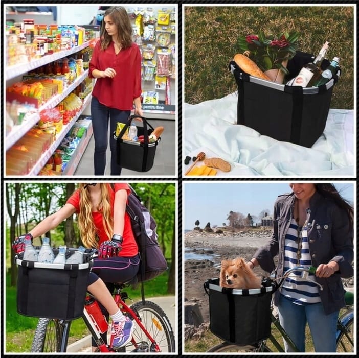 Kosz Rowerowy Przedni Na Rower Kierownicę Koszyk Do Roweru Duży Torba Click